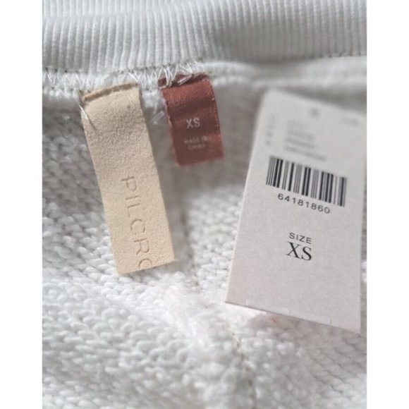 Pilcro and The Letterpress Anthropologie Sweatshirt Top Ivory Confetti X-Small - Picture 10 of 11